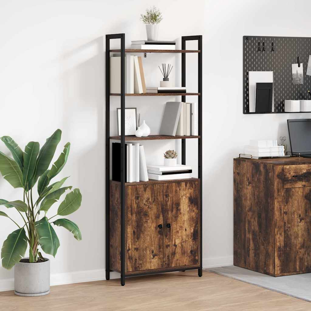 Boekenkast Gerookt eiken 60 x 24 x 161 cm Bewerkt hout