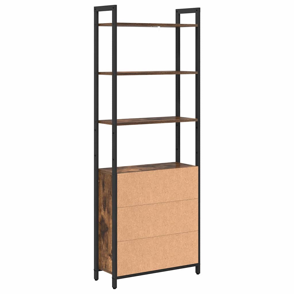 Boekenkast Gerookt eiken 60 x 24 x 161 cm Bewerkt hout