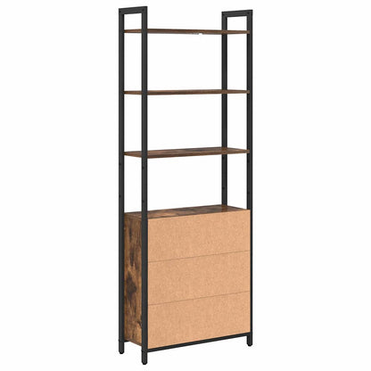 Boekenkast Gerookt eiken 60 x 24 x 161 cm Bewerkt hout