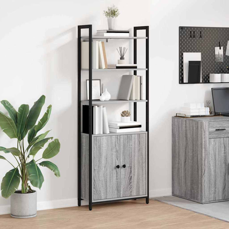 Boekenkast Grijs Sonoma 60 x 24 x 161 cm Bewerkt hout