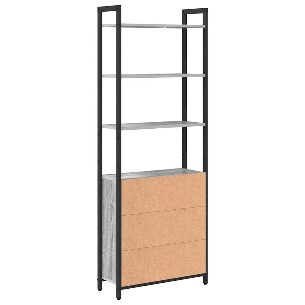 Boekenkast Grijs Sonoma 60 x 24 x 161 cm Bewerkt hout