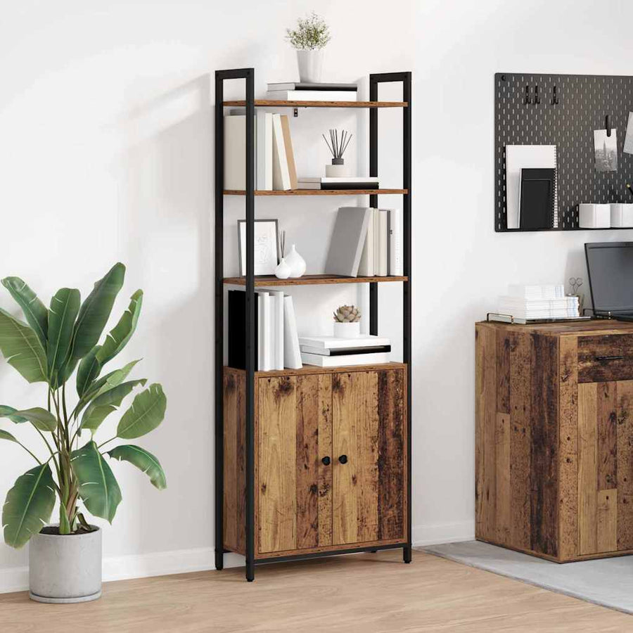 Boekenkast Oud Hout 60 x 24 x 161 cm Bewerkt hout