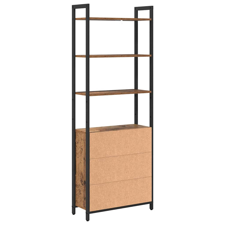 Boekenkast Oud Hout 60 x 24 x 161 cm Bewerkt hout