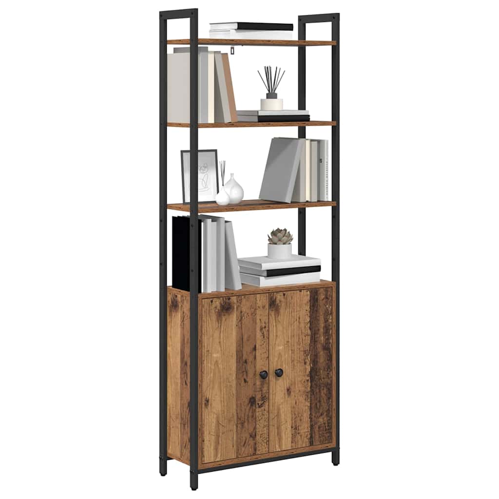Boekenkast Oud Hout 60 x 24 x 161 cm Bewerkt hout