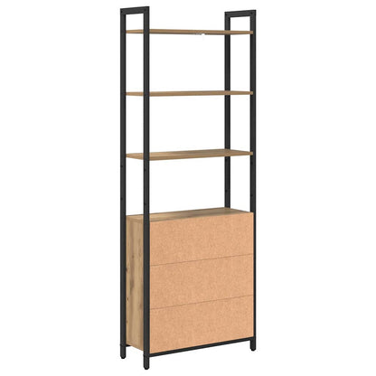 Boekenkast Artisan Eiken 60 x 24 x 161 cm Bewerkt hout
