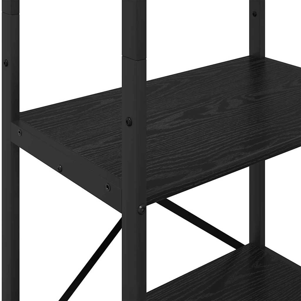 Boekenkast Zwart Eiken 56 x 34 x 171 cm Bewerkt hout