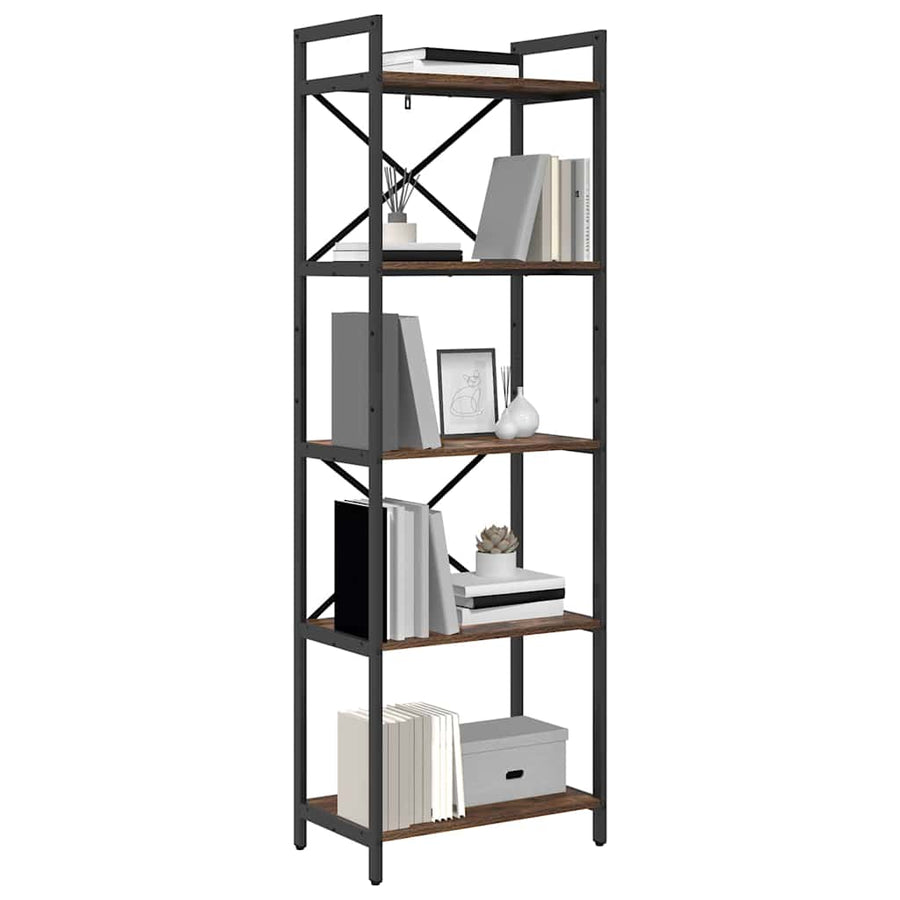Boekenkast Gerookt eiken 56 x 34 x 171 cm Bewerkt hout