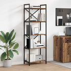 Boekenkast 56x34x171 cm bewerkt hout oud hout