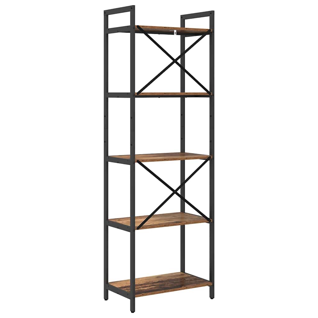 Boekenkast Oud Hout 56 x 34 x 171 cm Bewerkt hout