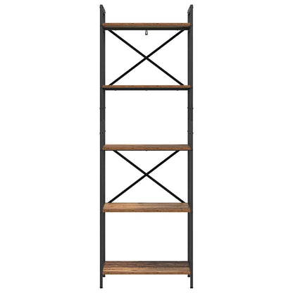 Boekenkast Oud Hout 56 x 34 x 171 cm Bewerkt hout