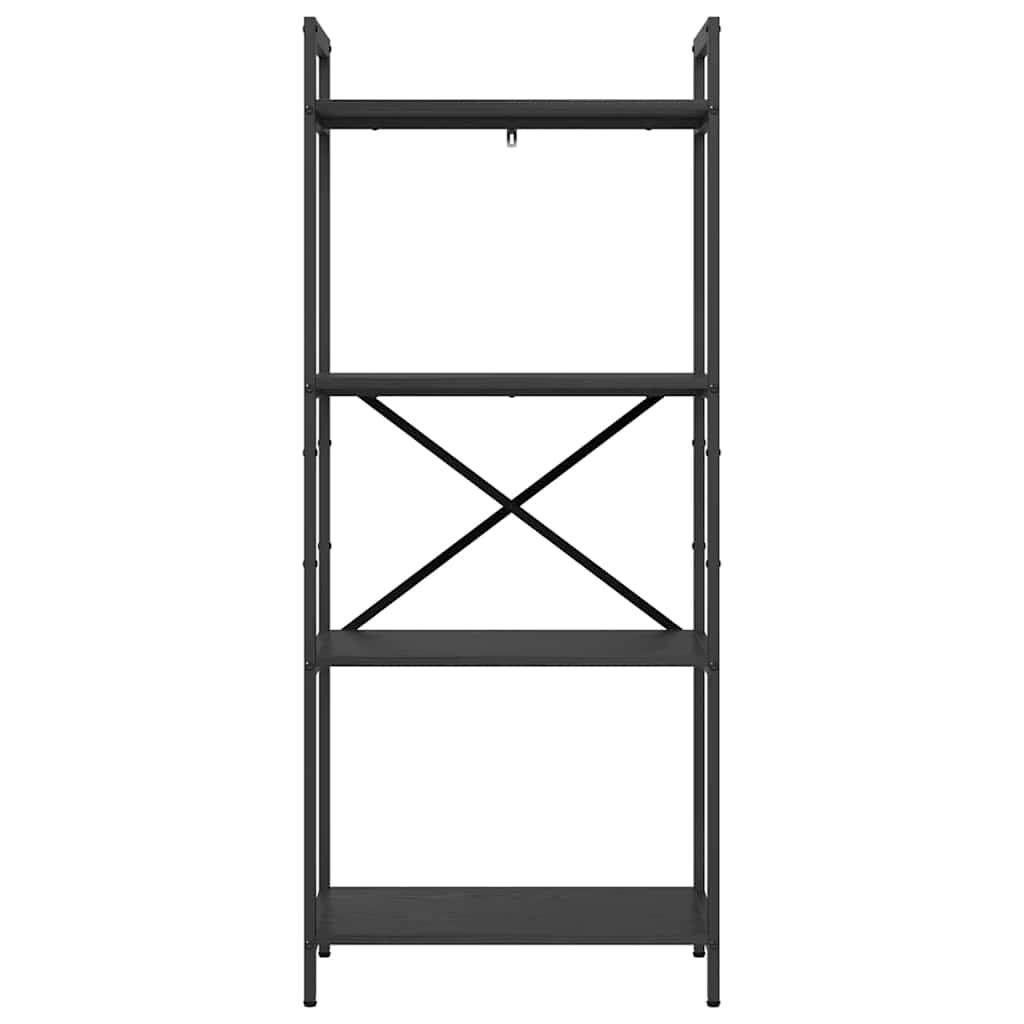 Boekenkast Zwart Eiken 56 x 34 x 133,5 cm Bewerkt hout