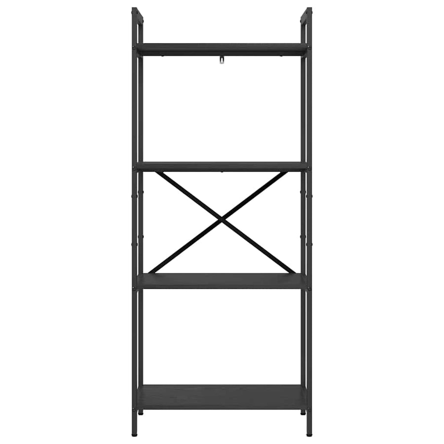 Boekenkast Zwart Eiken 56 x 34 x 133,5 cm Bewerkt hout