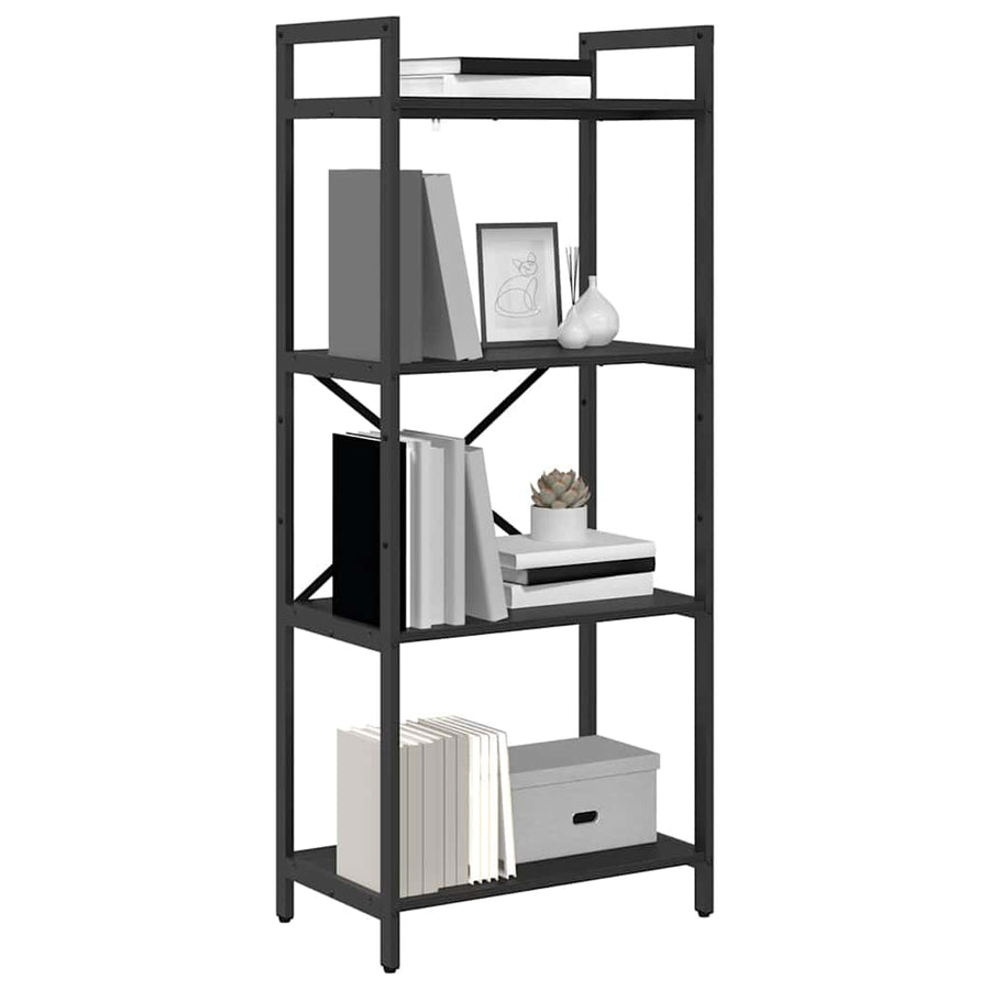 Boekenkast Zwart Eiken 56 x 34 x 133,5 cm Bewerkt hout