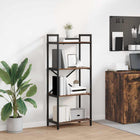 Boekenkast 56x34x133,5 cm bewerkt hout gerookt eiken