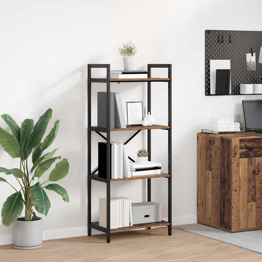Boekenkast Oud Hout 56 x 34 x 133,5 cm Bewerkt hout