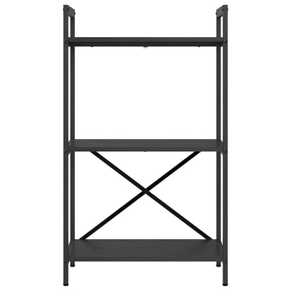 Boekenkast Zwart Eiken 56 x 34 x 96 cm Bewerkt hout