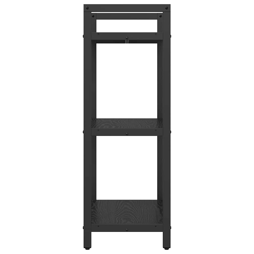 Boekenkast Zwart Eiken 56 x 34 x 96 cm Bewerkt hout