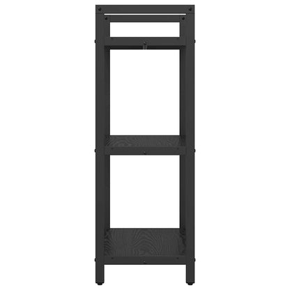 Boekenkast Zwart Eiken 56 x 34 x 96 cm Bewerkt hout