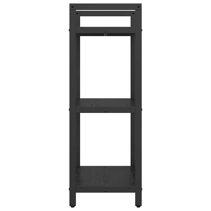 Boekenkast Zwart Eiken 56 x 34 x 96 cm Bewerkt hout