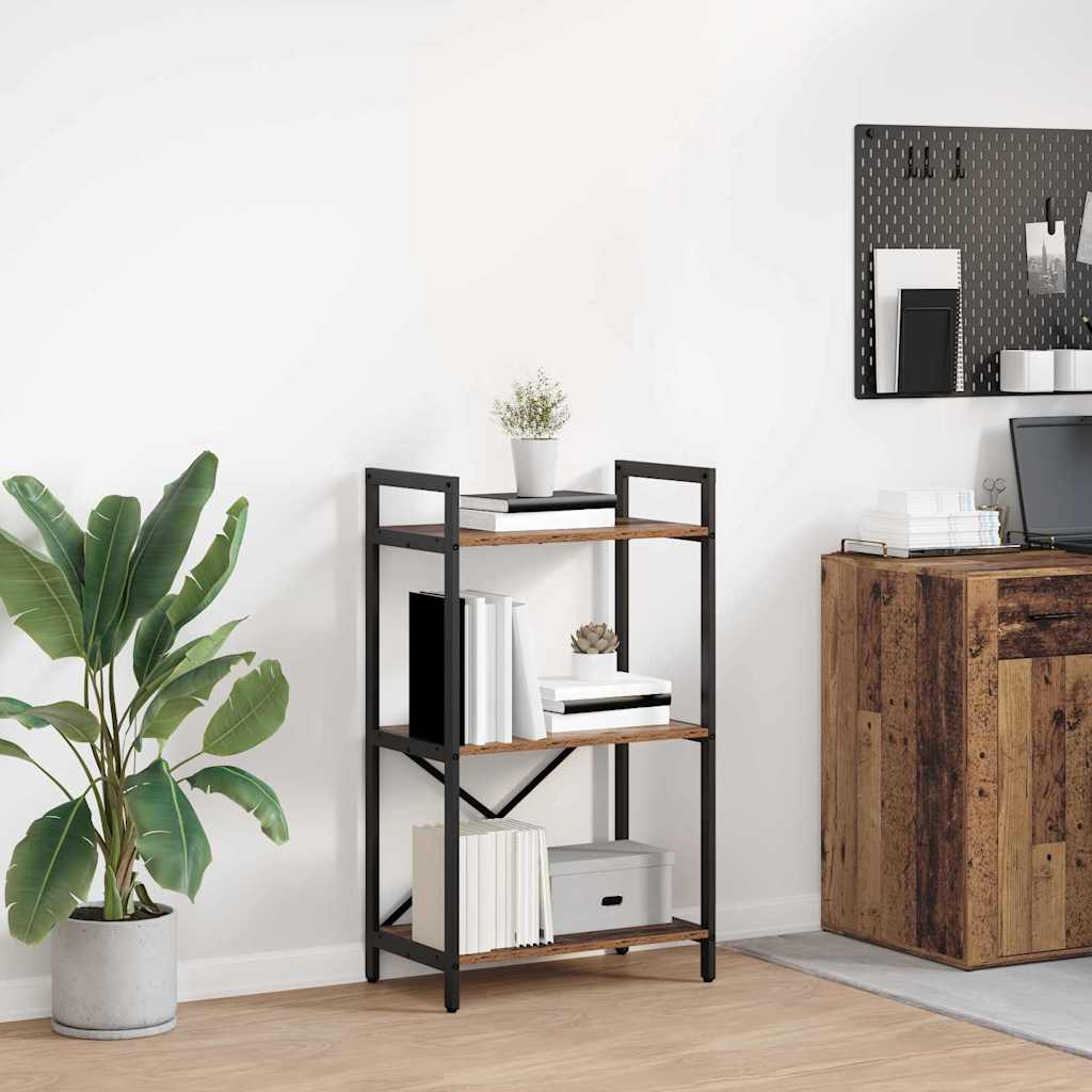 Boekenkast Oud Hout 56 x 34 x 96 cm Bewerkt hout