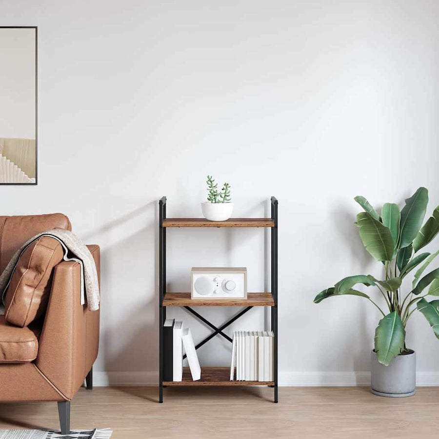 Boekenkast Oud Hout 56 x 34 x 96 cm Bewerkt hout