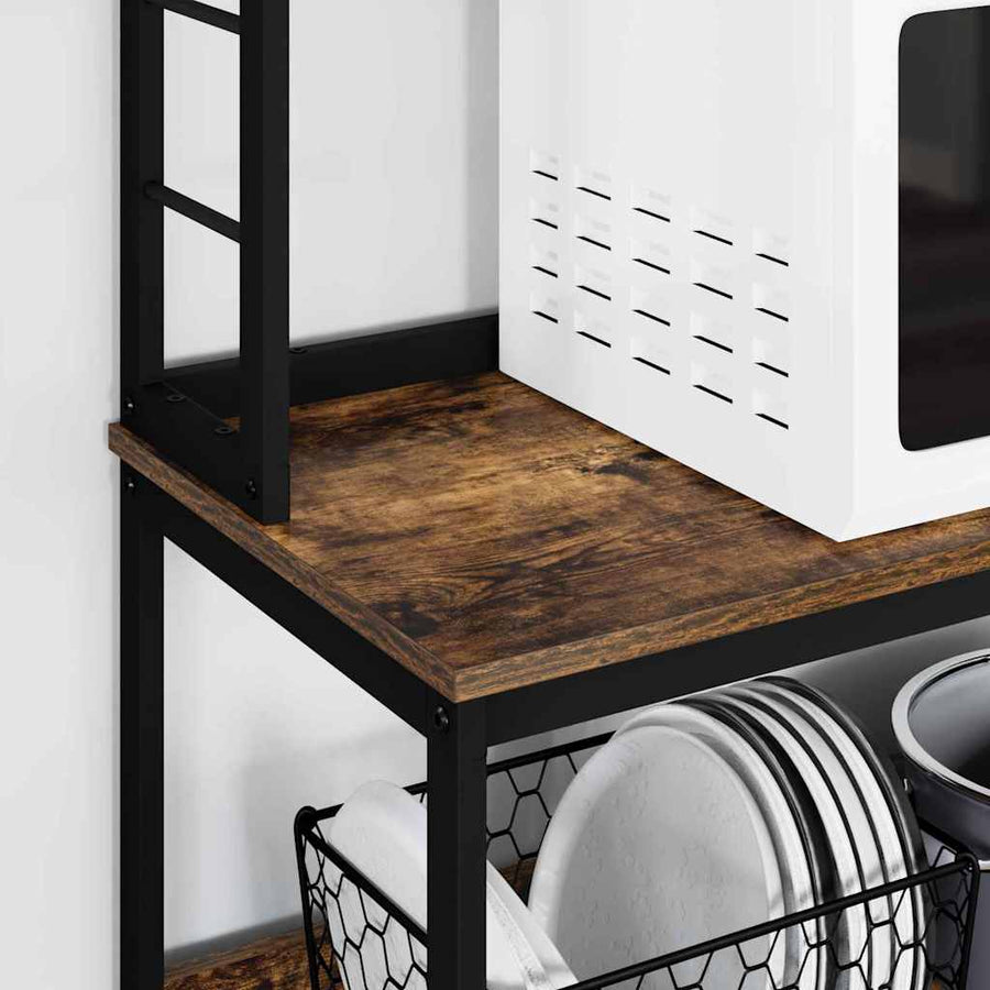 Keukenplank Gerookt eiken 80 x 40 x 168 cm Bewerkt hout