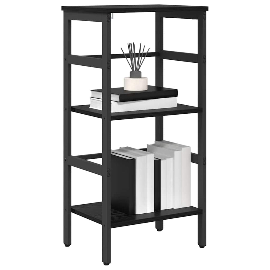 Boekenkast Zwart Eiken 40 x 29,5 x 81 cm Bewerkt hout