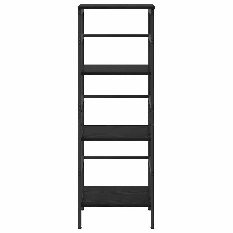 Boekenkast Zwart Eiken 40 x 29,5 x 115 cm Bewerkt hout