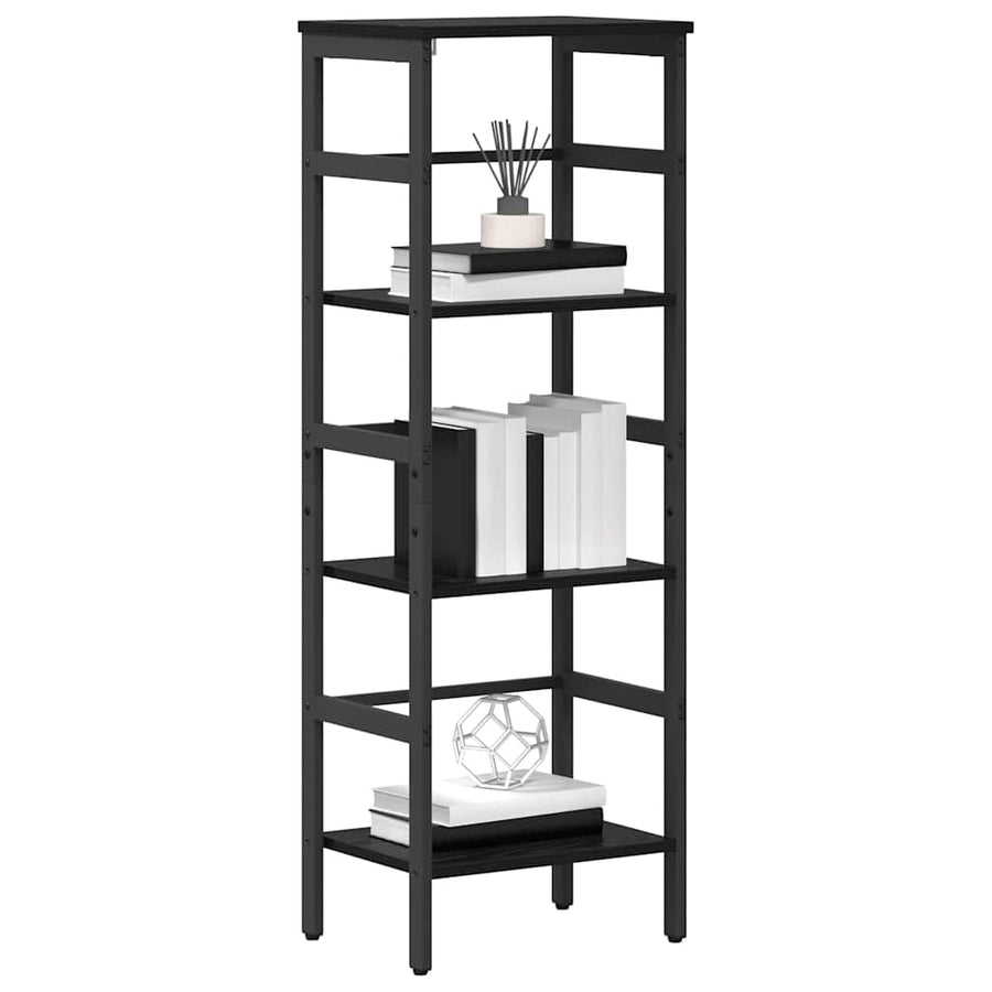 Boekenkast Zwart Eiken 40 x 29,5 x 115 cm Bewerkt hout