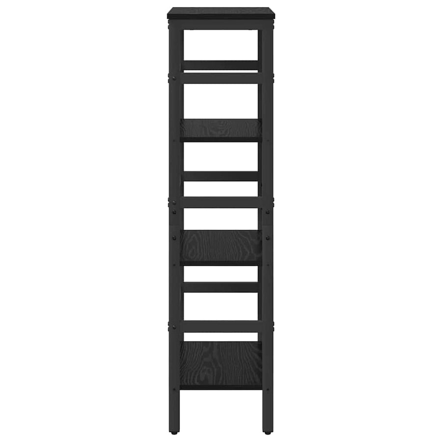 Boekenkast Zwart Eiken 40 x 29,5 x 115 cm Bewerkt hout