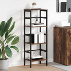 Bookcase Smoked oak 40 x 29.5 x 115 cm Engineered wood