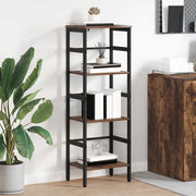 Boekenkast 40x29,5x115 cm gerookt eiken bewerkt hout