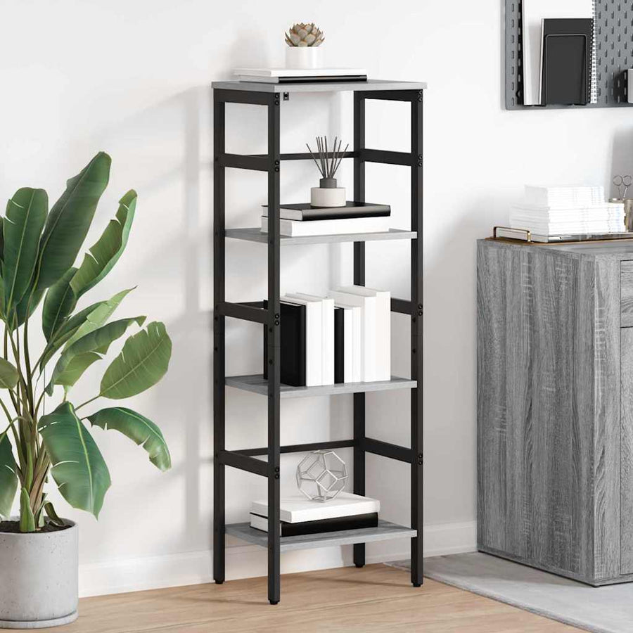 Boekenkast Grijs Sonoma 40 x 29,5 x 115 cm Bewerkt hout