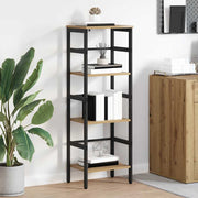 Boekenkast 40x29.5x115 cm bewerkt hout staal