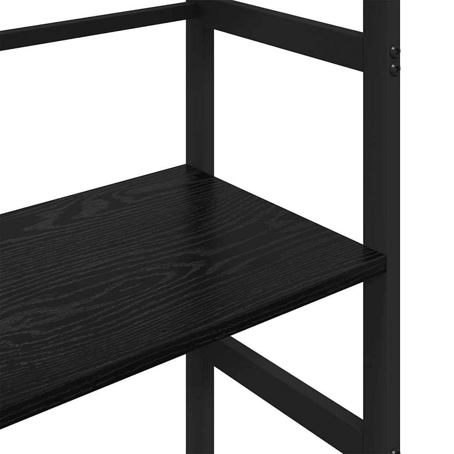 Boekenkast Zwart Eiken 40 x 29,5 x 149 cm Bewerkt hout