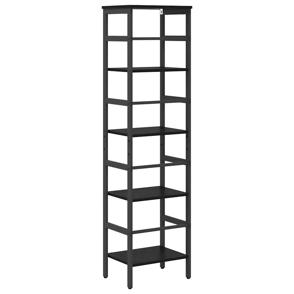 Boekenkast Zwart Eiken 40 x 29,5 x 149 cm Bewerkt hout