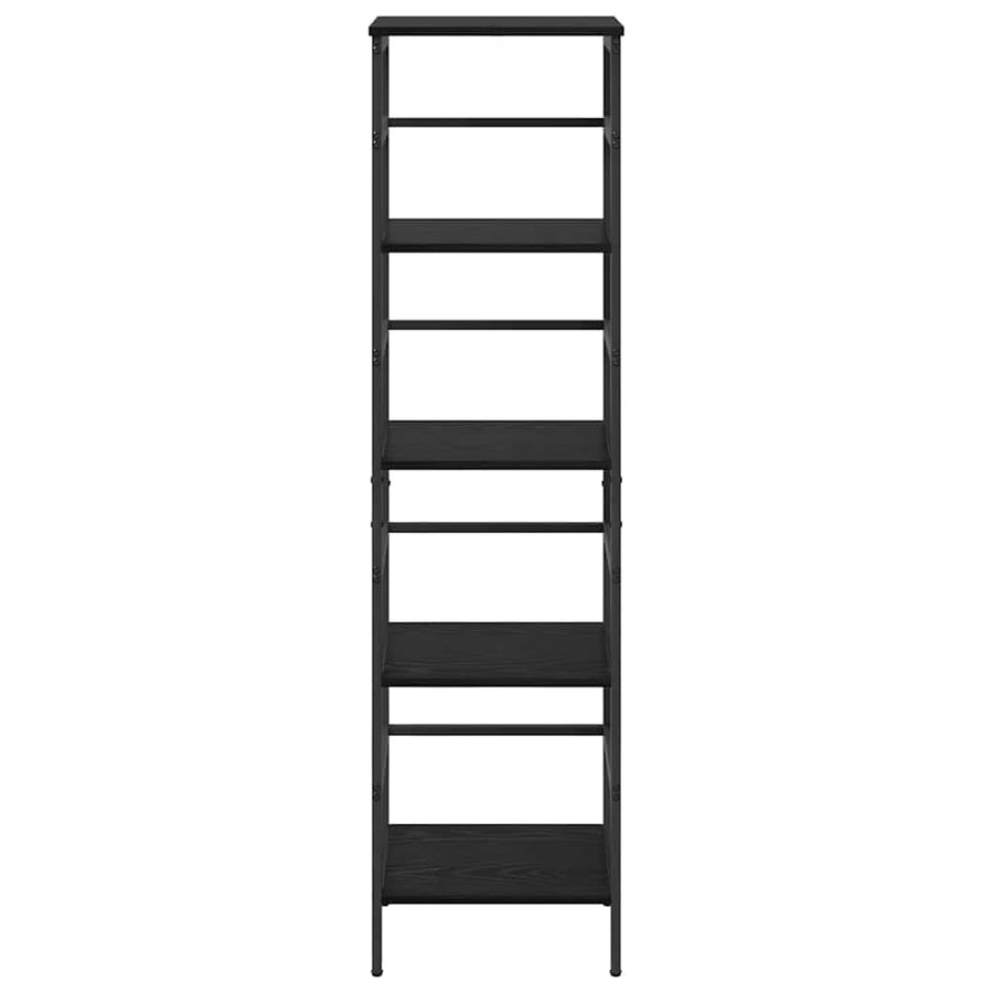 Boekenkast Zwart Eiken 40 x 29,5 x 149 cm Bewerkt hout