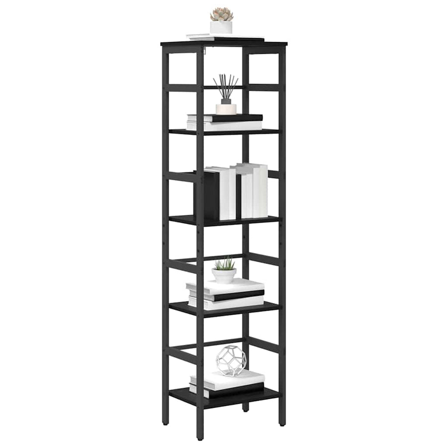 Boekenkast Zwart Eiken 40 x 29,5 x 149 cm Bewerkt hout