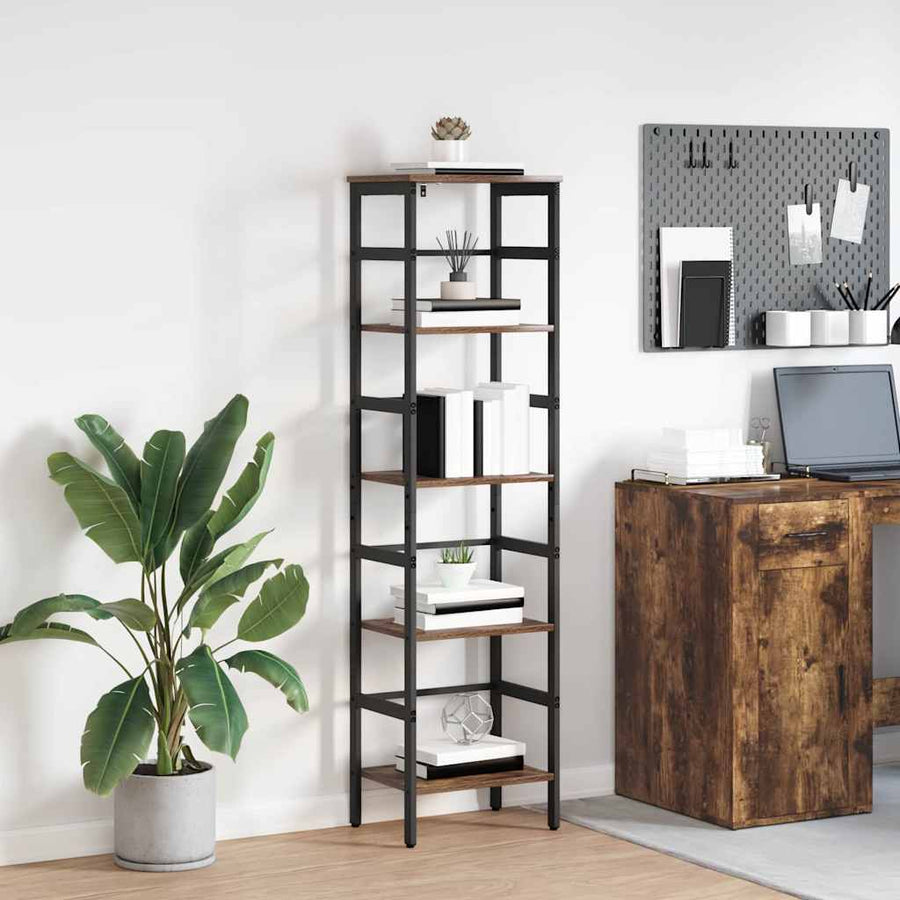 Boekenkast Gerookt eiken 40 x 29,5 x 149 cm Bewerkt hout
