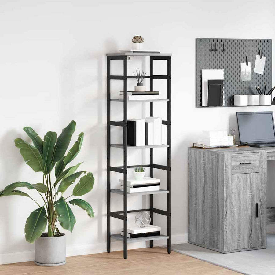 Boekenkast Grijs Sonoma 40 x 29,5 x 149 cm Bewerkt hout