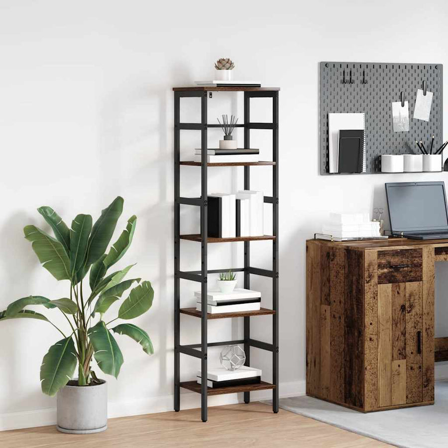 Boekenkast Oud Hout 40 x 29,5 x 149 cm Bewerkt hout