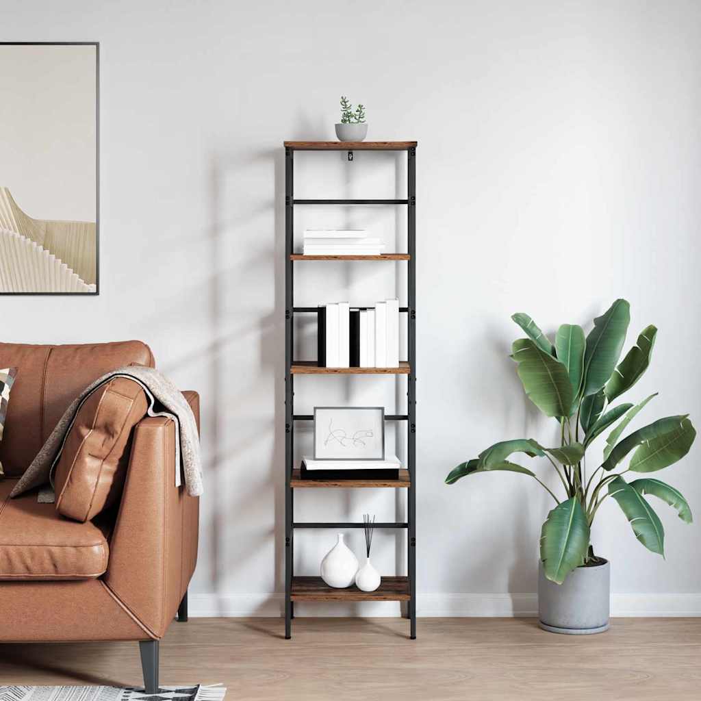 Boekenkast Oud Hout 40 x 29,5 x 149 cm Bewerkt hout