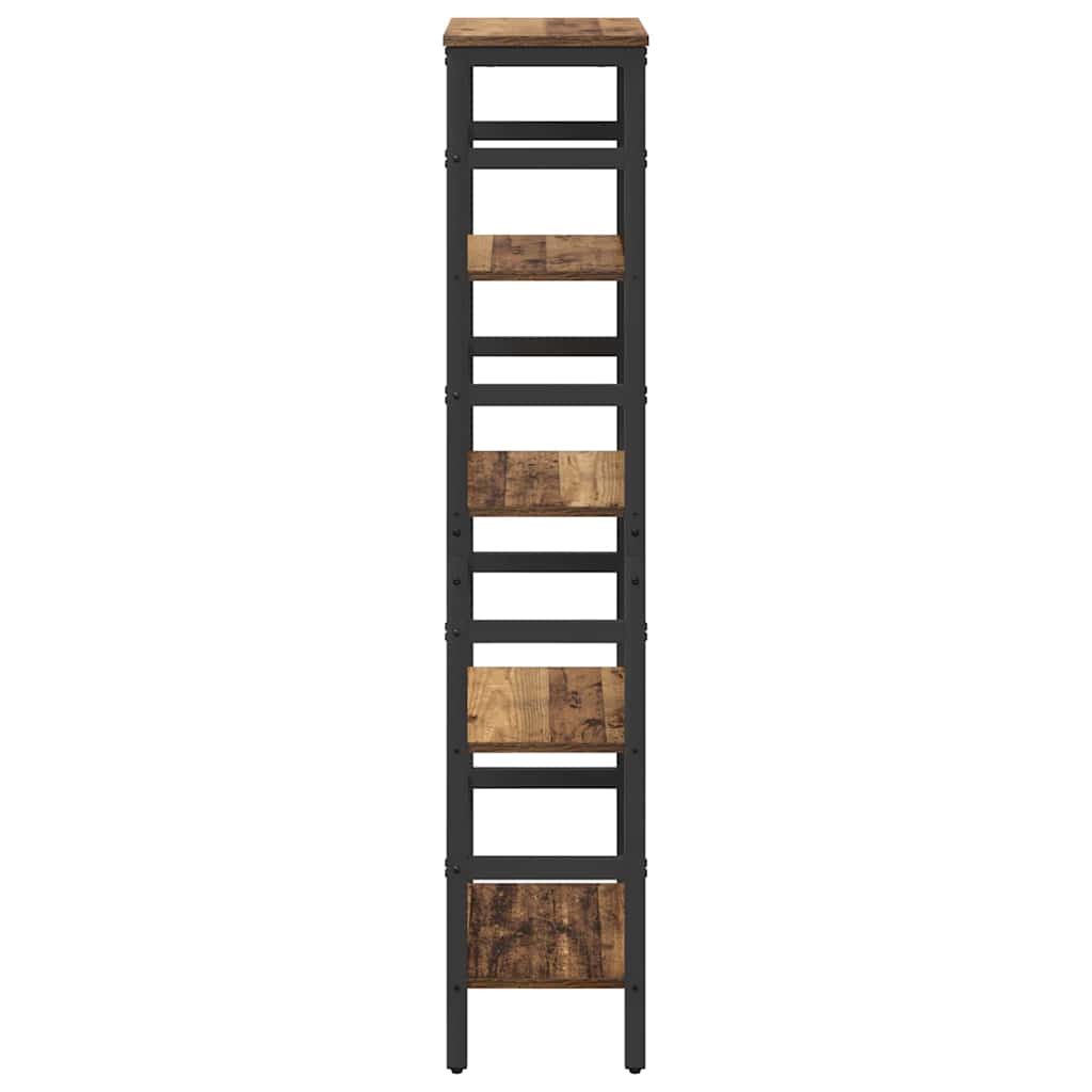 Boekenkast Oud Hout 40 x 29,5 x 149 cm Bewerkt hout