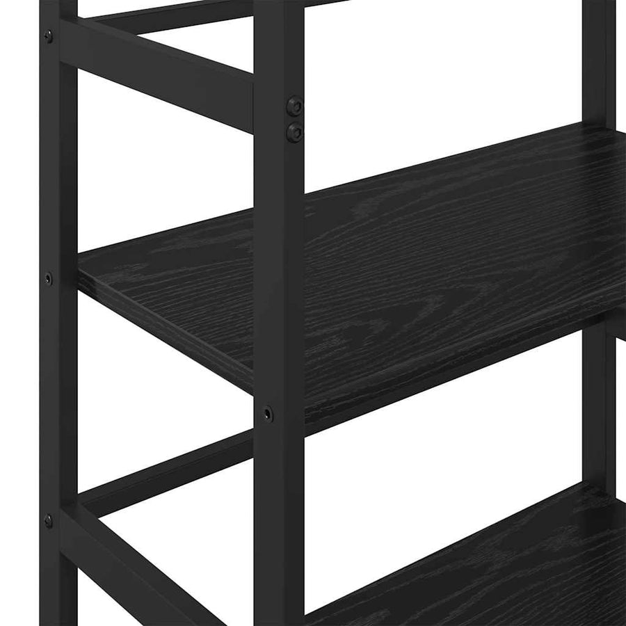 Boekenkast Zwart Eiken 60 x 29,5 x 81 cm Bewerkt hout