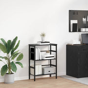 Boekenkast 60x29,5x81 cm zwart eiken bewerkt hout