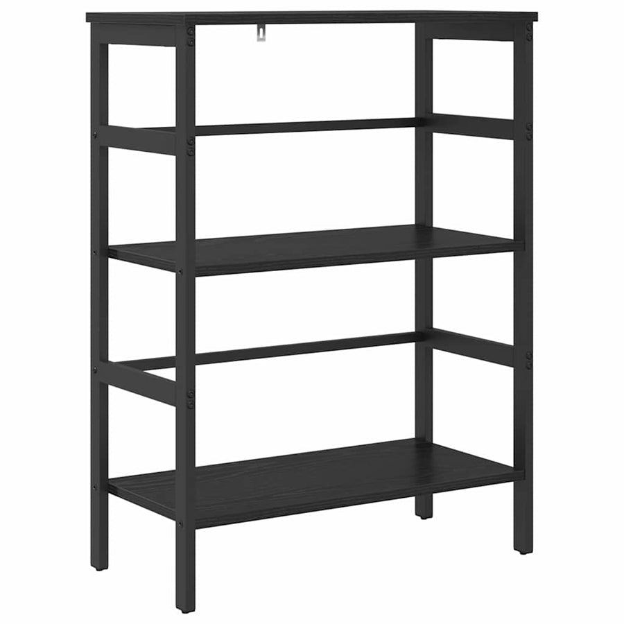 Boekenkast Zwart Eiken 60 x 29,5 x 81 cm Bewerkt hout