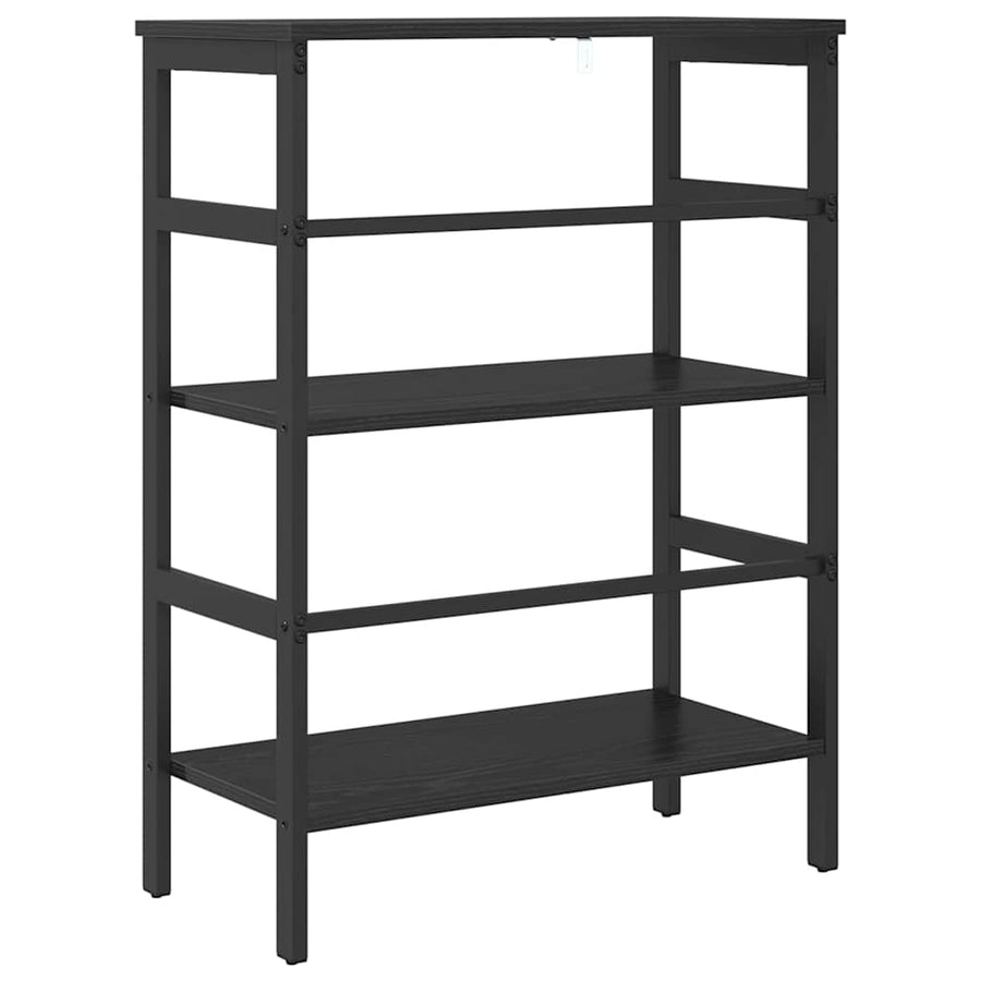 Boekenkast Zwart Eiken 60 x 29,5 x 81 cm Bewerkt hout