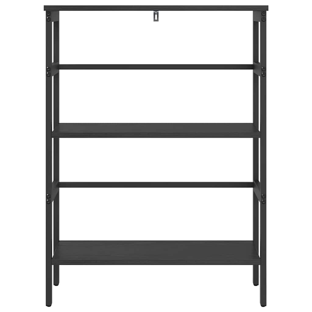 Boekenkast Zwart Eiken 60 x 29,5 x 81 cm Bewerkt hout