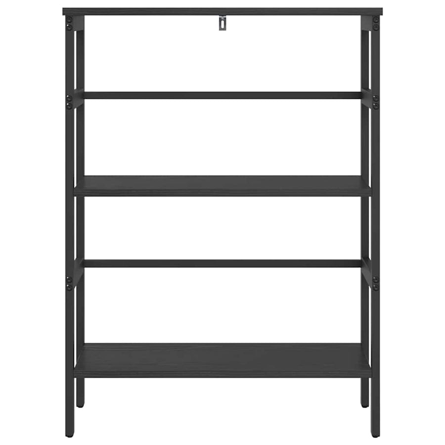 Boekenkast Zwart Eiken 60 x 29,5 x 81 cm Bewerkt hout