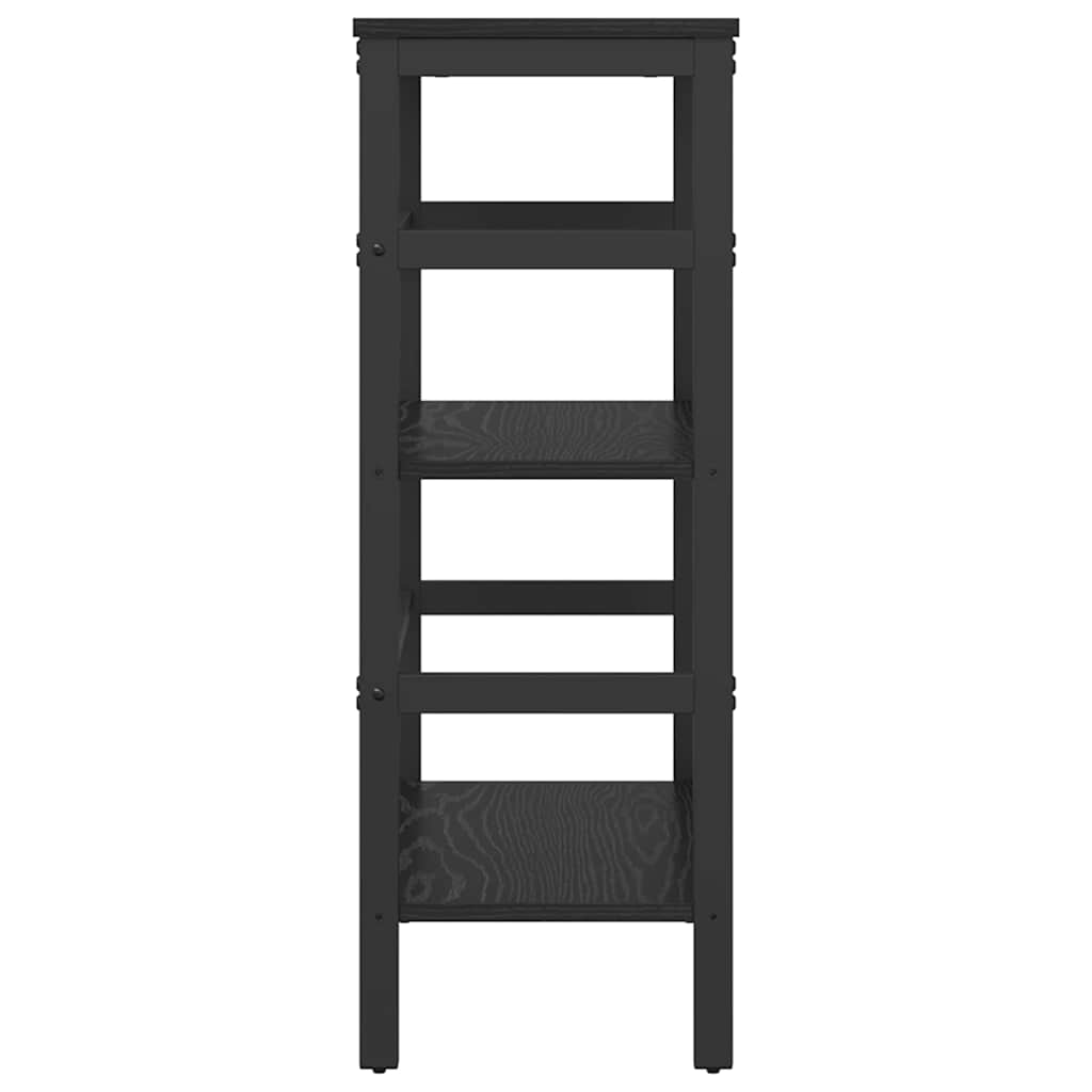 Boekenkast Zwart Eiken 60 x 29,5 x 81 cm Bewerkt hout